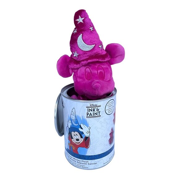 Disney Ink and Paint Fuchsia Sorcerer Mickey Mouse Plush - Picture 6 of 6